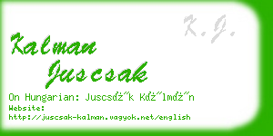 kalman juscsak business card